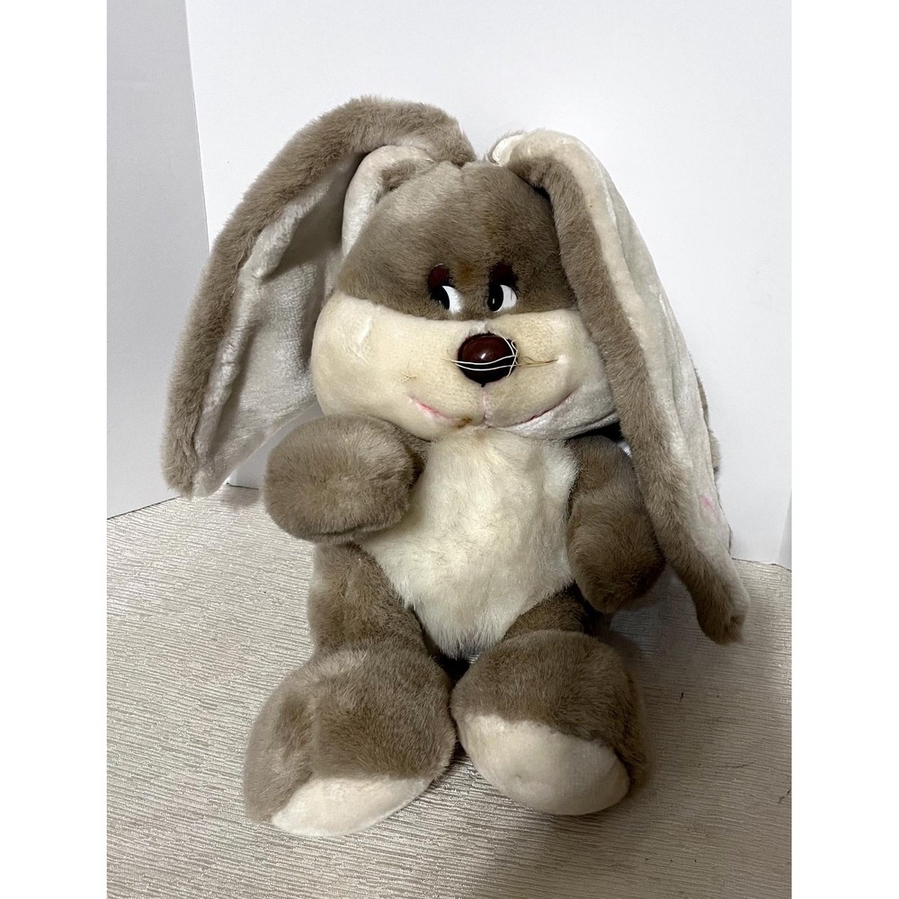 Vintage Yangjee Long Eared Bunny Rabbit Plush Tan Stuffed Animal Korea 25"